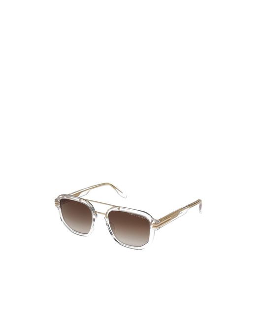 Marc Jacobs White Eyewear Pilot Frame Sunglasses for men