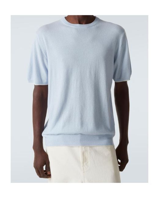 arch4 Blue Short-Sleeved Sweater for men