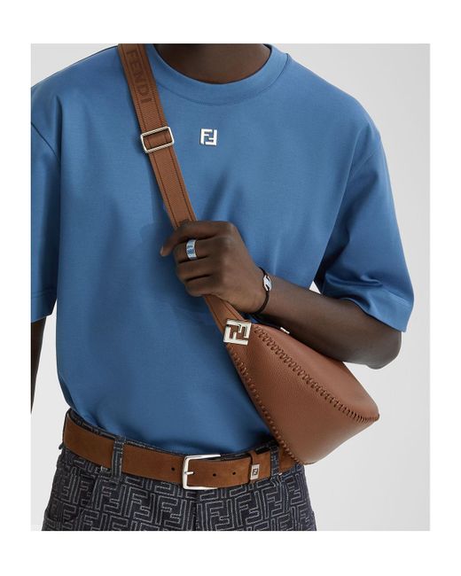 Fendi Brown Roma Melon Small Shoulder Bag for men