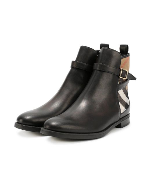 Burberry Black Short Logo Short Boots