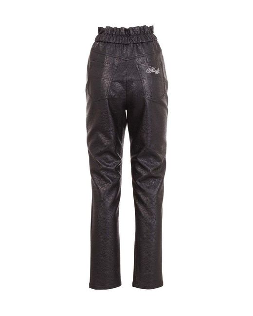 Philosophy Di Lorenzo Serafini Gray Faux-Leather Slim Trousers