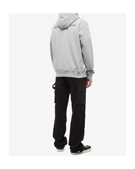 Wooyoungmi Gray Long-Sleeved Hoodie for men