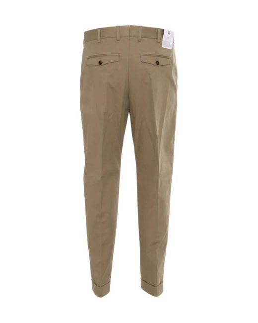 PT01 Natural Pt Torino Pleat Detailed Tapered Trousers for men