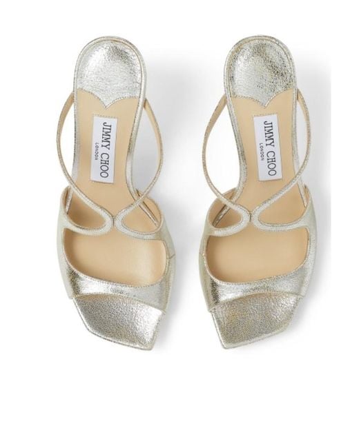 Jimmy Choo White Anise 75Mm Mules