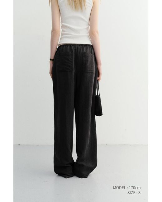DUNST Black Drawstring Casual Pants