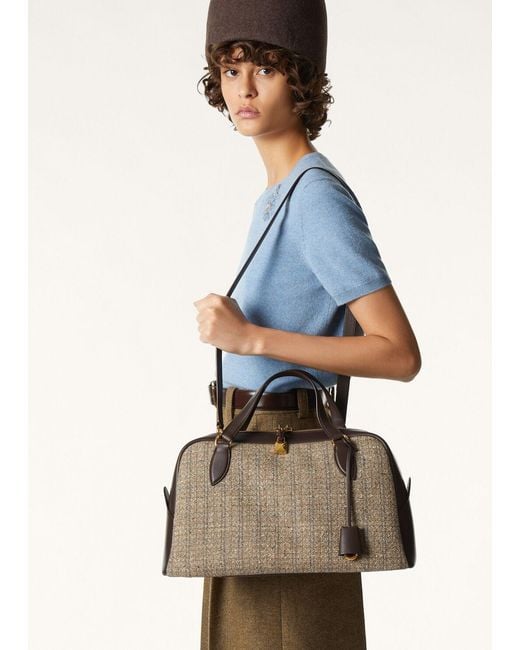 Loro Piana Brown Needle Medium Handbag