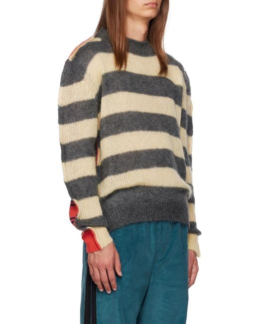 Marni Multicolor Striped Crewneck Knitted Jumper for men