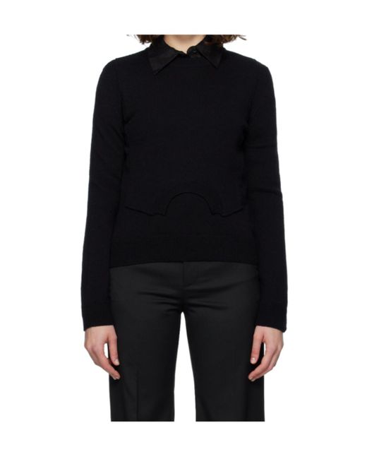 MM6 by Maison Margiela Blue Wool Sweater