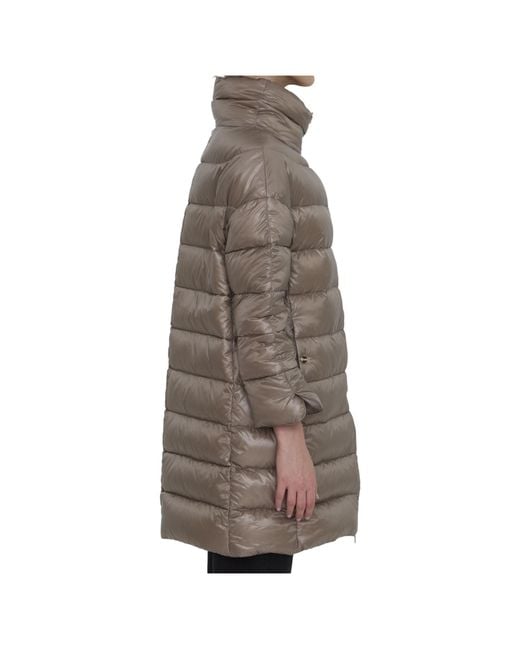 Herno Brown Matilde Zip-Up Padded Coat