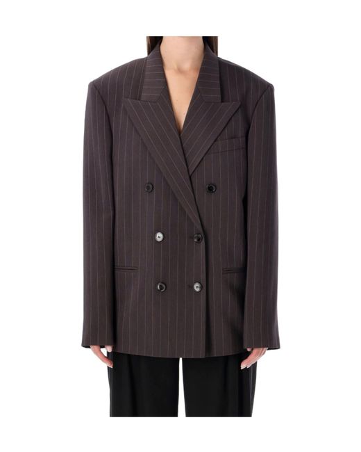 Magda Butrym Gray Long-Sleeved Suit Jacket