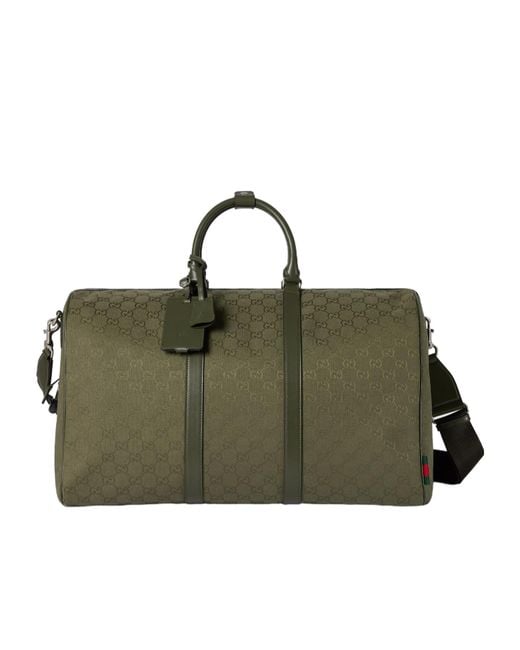 Gucci Green Gg Canvas Large Duffle Bag for men