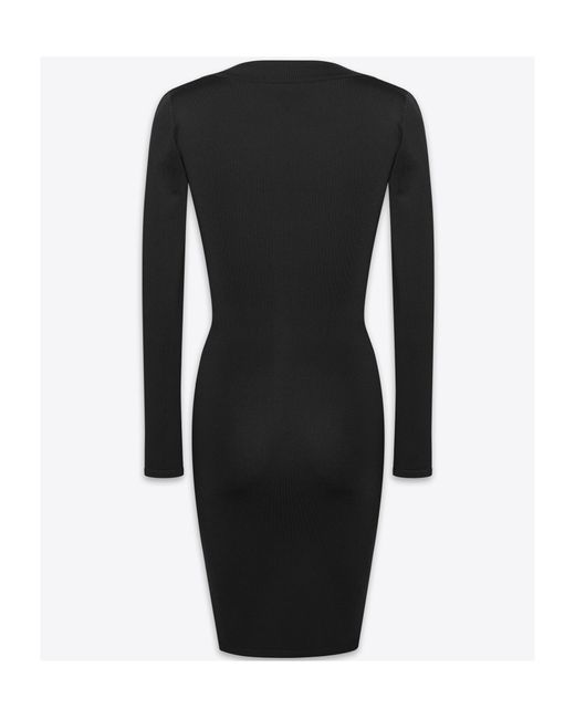 Saint Laurent Black Décolleté Dress