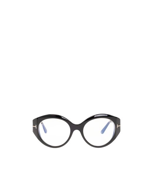 Tom Ford White Eyewear Oval Frame Glasses