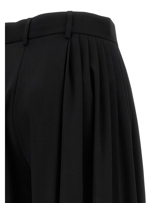 GIUSEPPE DI MORABITO Black Pleated Wide-Leg Pants