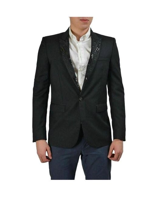 Just Cavalli Black Wool Suit Jacket for men