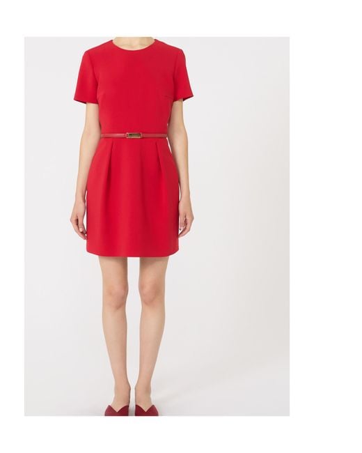 Max Mara Red Cady Mini Dress