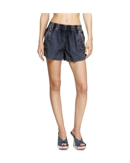 DIESEL Blue S-Ound Elasticated-Waistband Denim Shorts