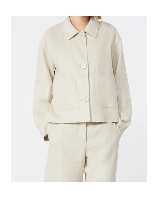 Max Mara White 'S Smmdattero Button-Up Jacket