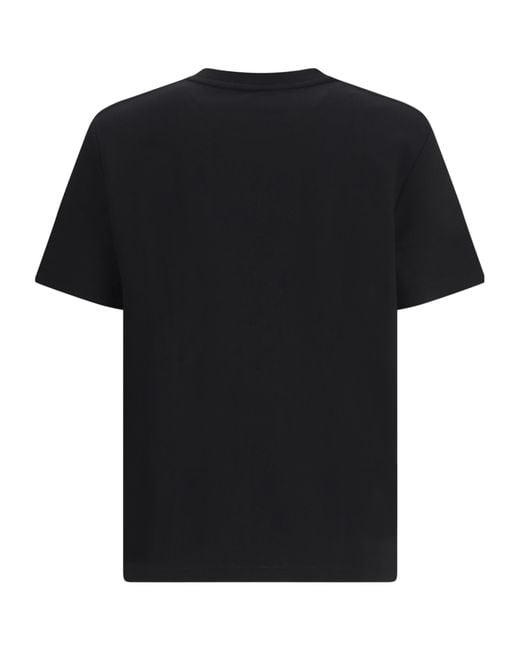 Balmain Black Logo Embroidered T-Shirt for men