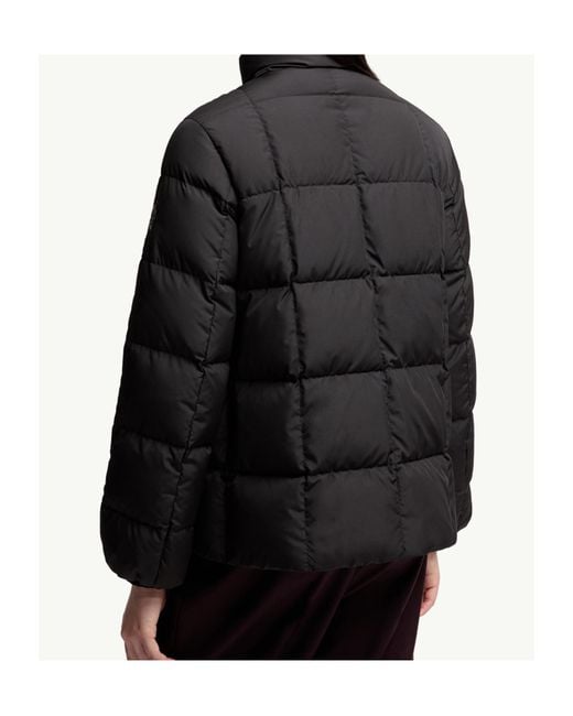 Moncler Black Cochevinne Square-Quilted Short Down Jacket