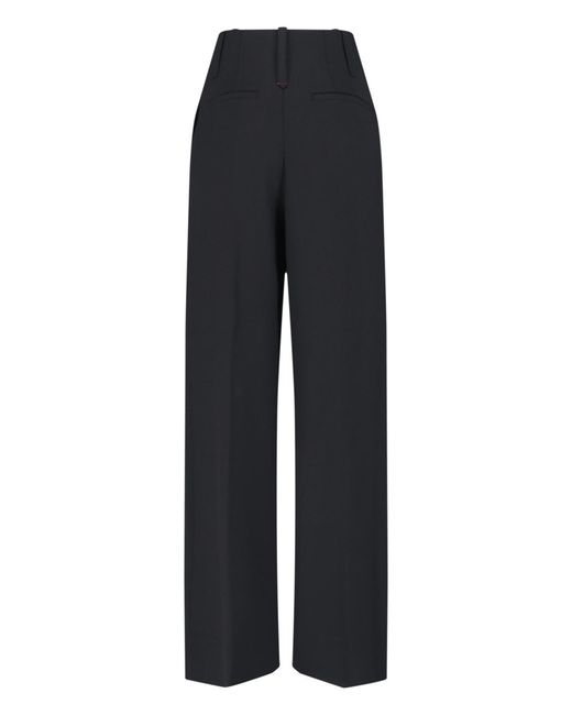 Victoria Beckham Black Wide-Leg Trousers