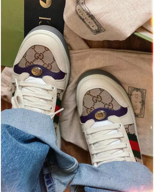 Gucci Pink Screener Sneakers for men