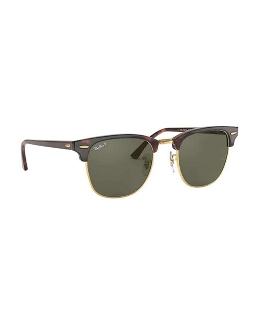Ray-Ban Green Clubmaster Square Frame Sunglasses for men