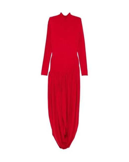 Magda Butrym Red Turtleneck Dress