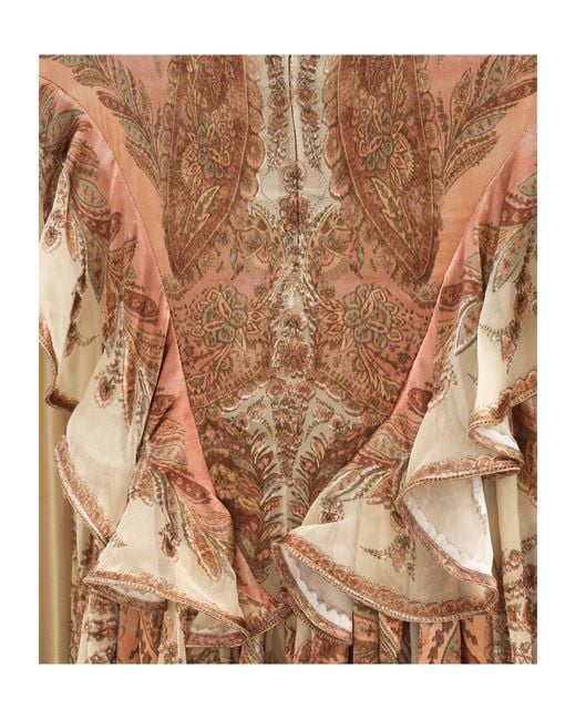 Zimmermann Brown Hypnotic Burnout Blouse