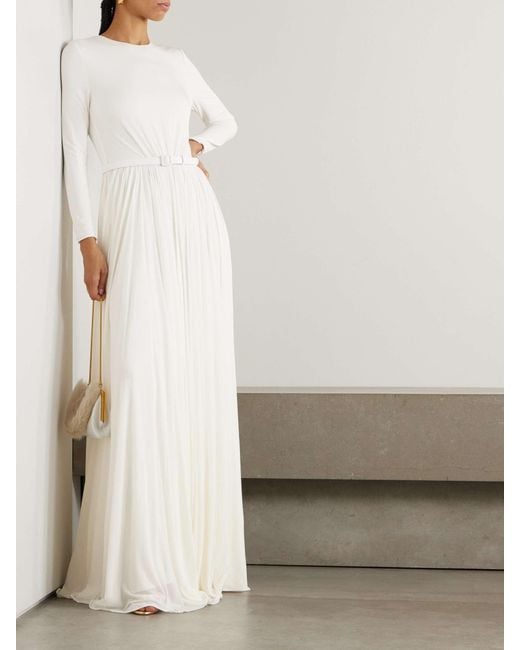 Ralph Lauren White Crepe Maxi Dress