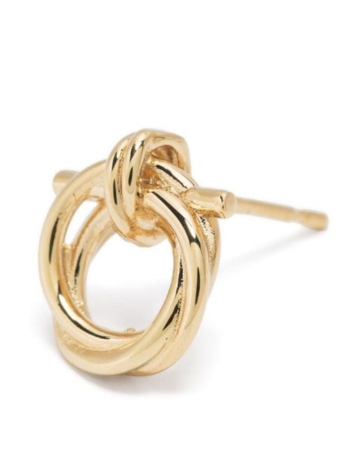 Ferragamo Metallic Twisted Gancini Earrings