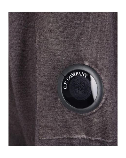 C P Company Gray Lens Detailed Crewneck Jumper for men