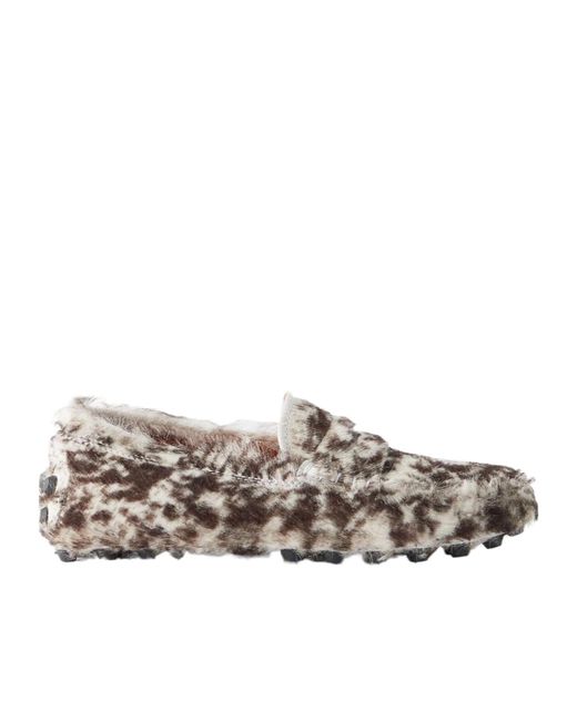 Tod's Gray Gommino Macro Loafers