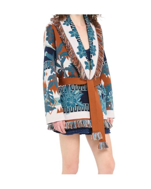 Alanui Blue Island Soul Cardigan