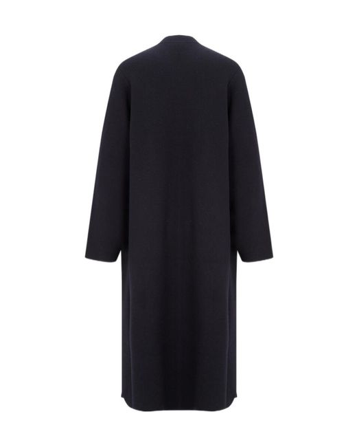 Fabiana Filippi Blue Crew Neck Knitted Coat