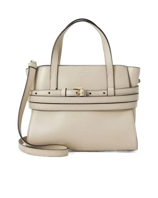 Moschino Natural Zipper Shoulder Bag