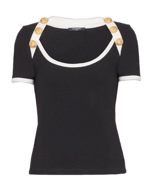 Balmain Black T-Shirts