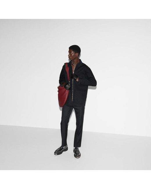 Gucci Black Denim Zip Shirt for men