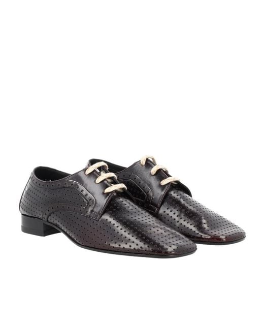 Dries Van Noten Black Lace-Up Flats
