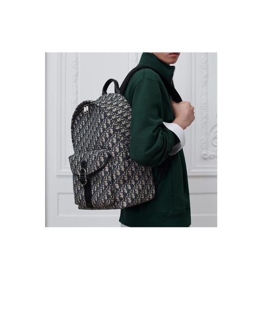Dior Gray Zippered Backpack for men