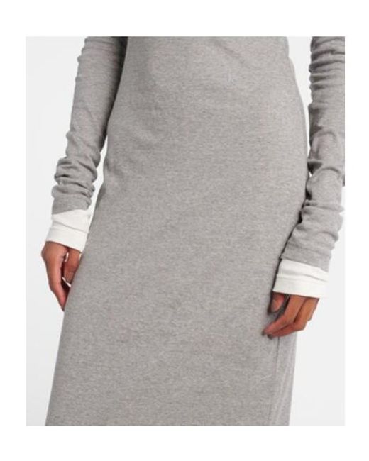 Jil Sander Gray Cotton Jersey Maxi Dress