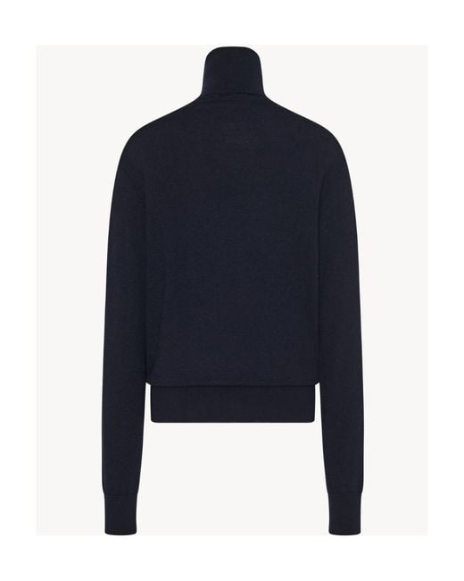 The Row Blue Davos Cashmere Sweater