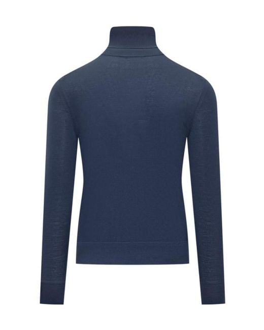 Tom Ford Blue High Neck Jumper for men