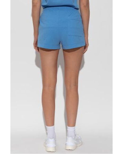 Sporty & Rich Blue Elastic Waist Shorts