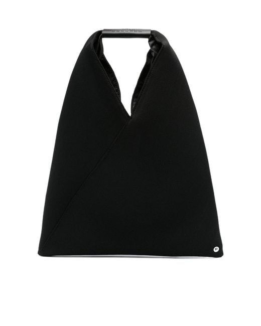 MM6 by Maison Margiela Black Small Japanese Open Top Tote Bag