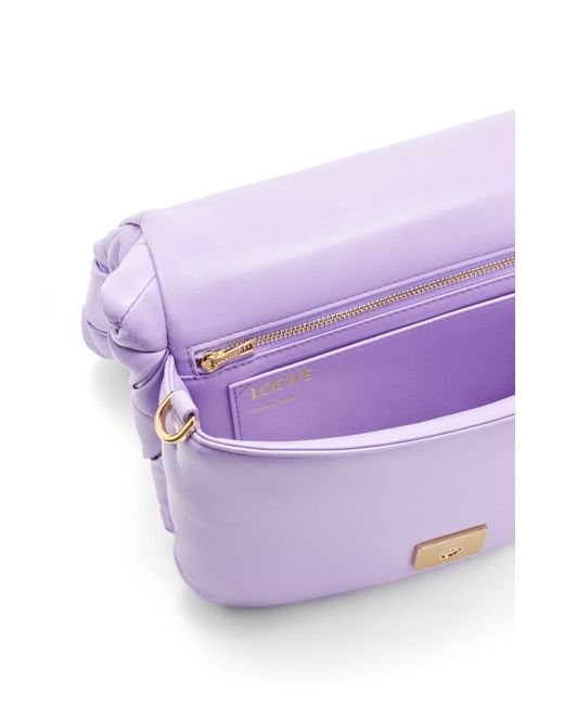 Loewe Purple Puffer Goya Woven Shoulder Bag