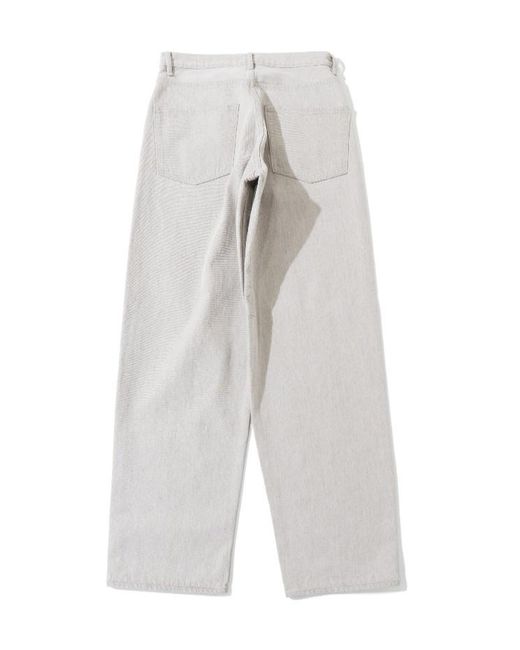 Auralee White Wide-Leg Jeans for men