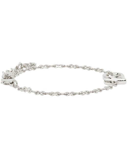 Dolce & Gabbana Metallic Dg Logo Link Bracelet for men