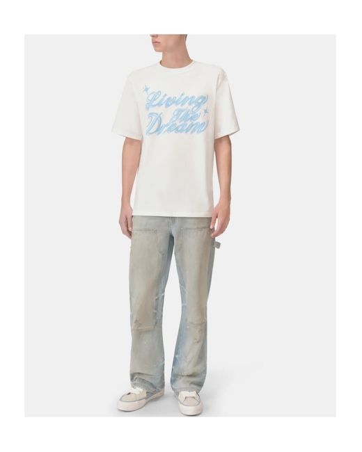 Amiri Gray Distressed Lightweight Carpenter Jeans for men