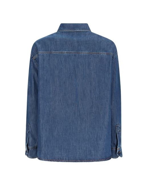 DARKPARK Blue Casual Long-Sleeved Shirt for men